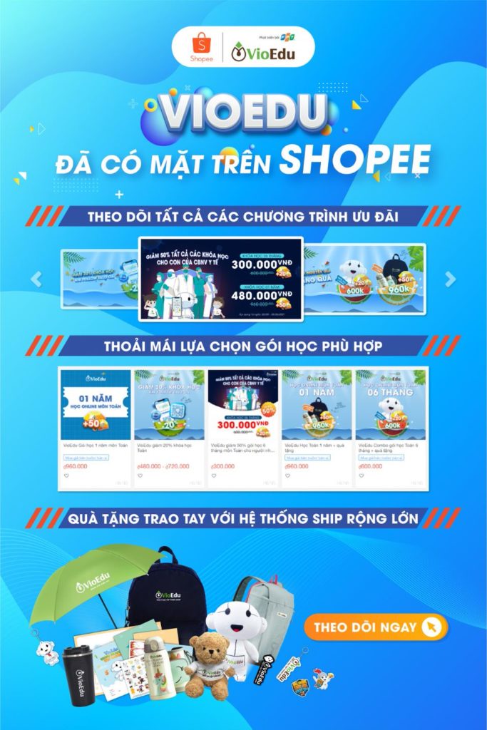 vioedu đã có mặt trên shopee