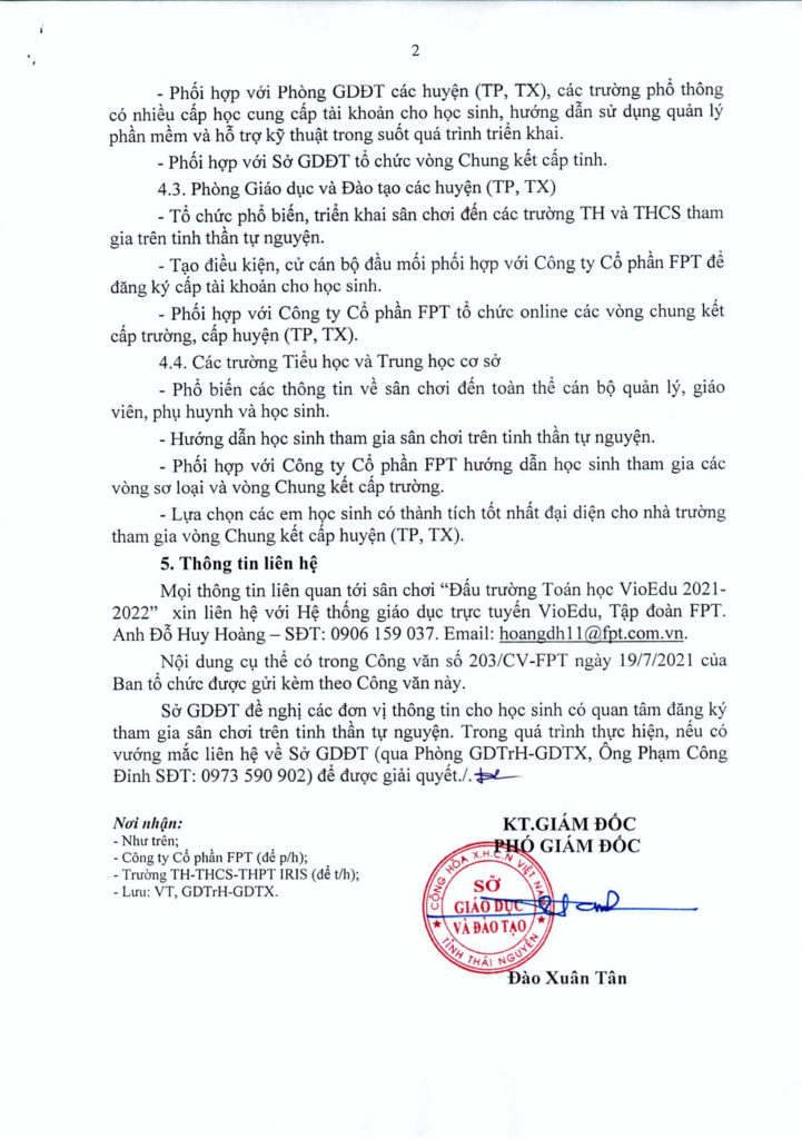 Sở GDĐT Thái Nguyên triển khai đấu trường toán học VioEdu năm học 2021 - 2022 (2)